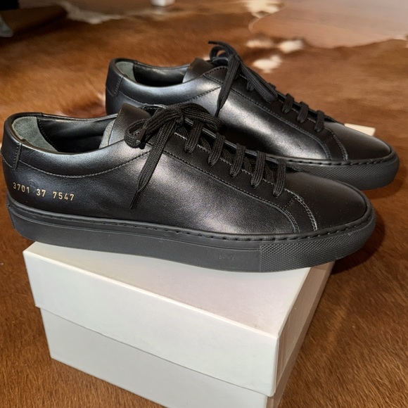 Women By Common Projects Original Low Achilles Black Eur Size 37 US7 - Picture 5 of 11